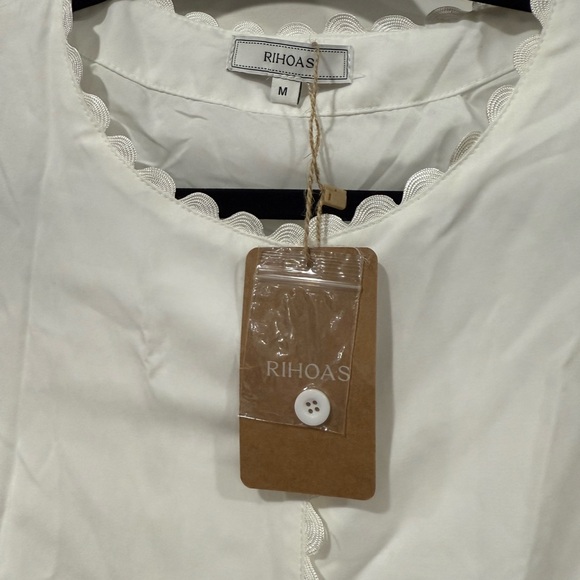 RIHOAS White Button Down Lapel Sundress - Picture 8 of 9